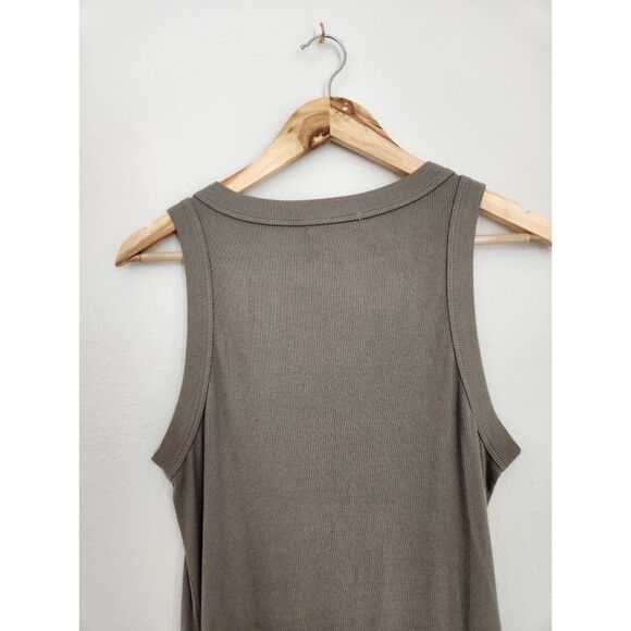 Michael Stars Halley Ribbed Tank with Ruching | Size M - Picture 6 of 8